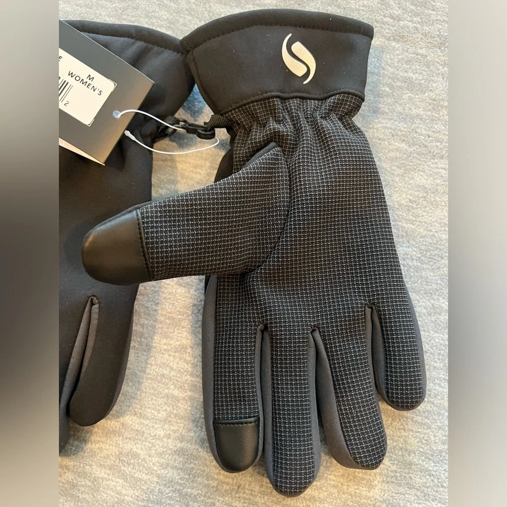 SIKU gloves‎ soft shell women M black grip lined winter premium touch screen new